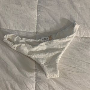 Roxy surf cheeky white bikini bottoms